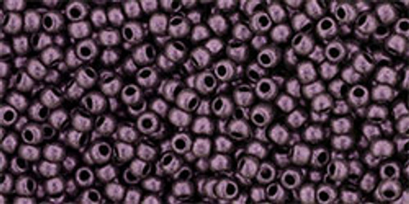 TOHO Glass Seed Bead, Size 11, 2.1mm, HYBRID Metallic Suede - Pink (tube)
