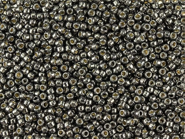 TOHO Glass Seed Bead, Size 11, 2.1mm, Permafinish - Galvanized Cool Gray (Tube)