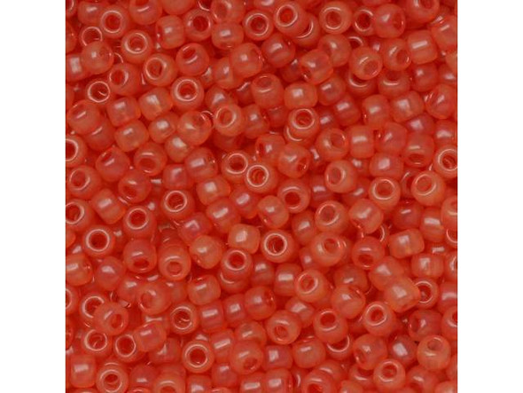 TOHO Glass Seed Bead, Size 11, 2.1mm, HYBRID ColorTrends: Milky - Flame (Tube)