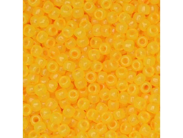 TOHO Glass Seed Bead, Size 11, 2.1mm, HYBRID ColorTrends: Milky - Primrose Yellow (Tube)