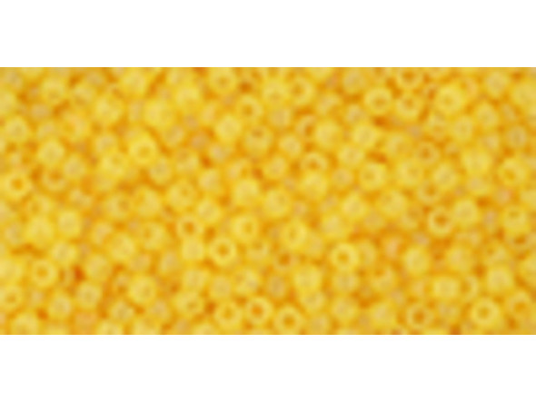 TOHO Glass Seed Bead, Size 11, 2.1mm, HYBRID ColorTrends: Milky - Primrose Yellow (Tube)