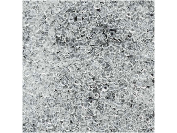 TOHO Glass Seed Bead, Size 15, 1.5mm, Transparent Crystal (Tube)