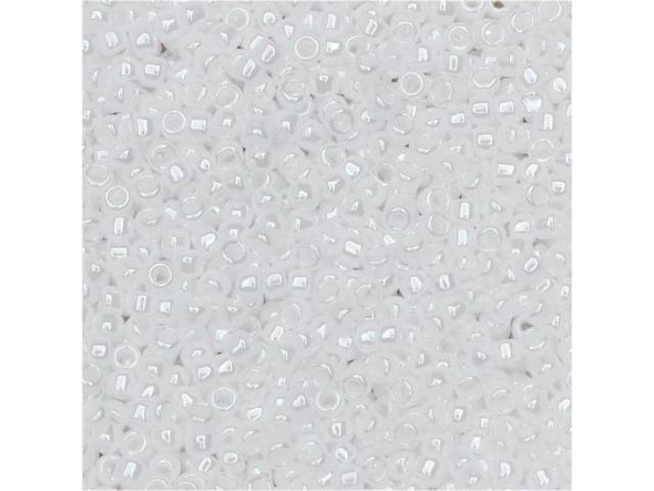 TOHO Glass Seed Bead, Size 15, 1.5mm, Opaque-Lustered White (Tube)