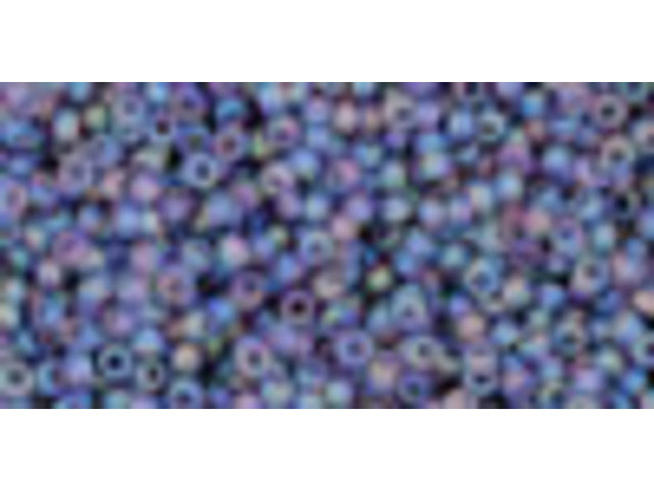 TOHO Glass Seed Bead, Size 15, 1.5mm, Transparent Rainbow Frosted Lt Tanzanite (Tube)