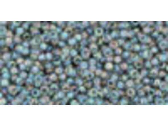 TOHO Glass Seed Bead, Size 15, 1.5mm, Transparent-Rainbow Black Diamond (Tube)