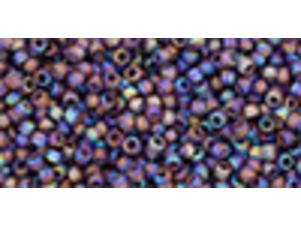 TOHO Glass Seed Bead, Size 15, 1.5mm, Transparent Rainbow Frosted Amethyst (Tube)