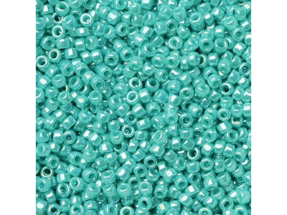 TOHO Glass Seed Bead, Size 15, 1.5mm, Opaque-Lustered Turquoise (Tube)