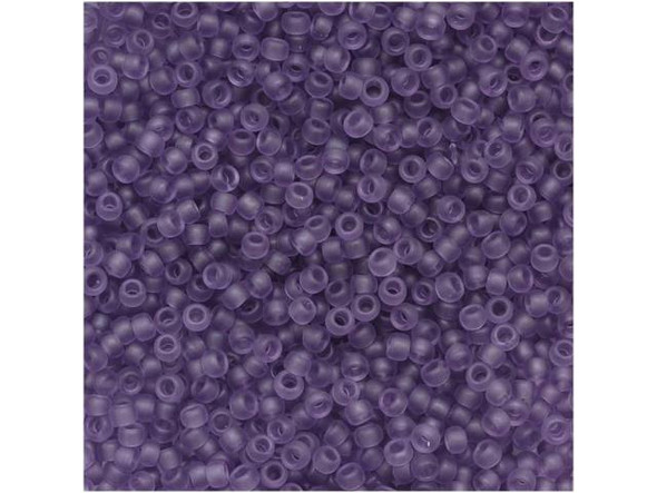 TOHO Glass Seed Bead, Size 15, 1.5mm, Transparent-Frosted Sugar Plum (Tube)