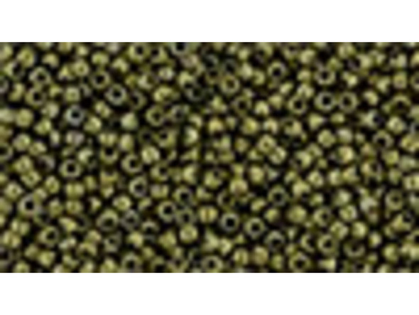 TOHO Glass Seed Bead, Size 15, 1.5mm, Bronze Antique Gold (Tube)