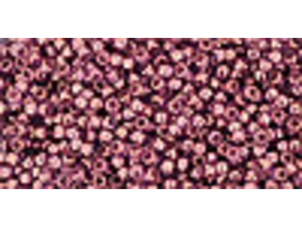 TOHO Glass Seed Bead, Size 15, 1.5mm, Gold-Lustered Amethyst (Tube)