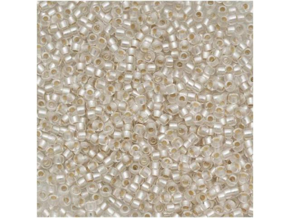 TOHO Glass Seed Bead, Size 15, 1.5mm, Silver-Lined Frosted Crystal (Tube)