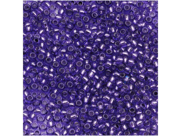 TOHO Glass Seed Bead, Size 15, 1.5mm, Silver-Lined Purple (Tube)