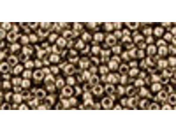 TOHO Glass Seed Bead, Size 15, 1.5mm, Gold-Lustered Montana Blue (Tube)