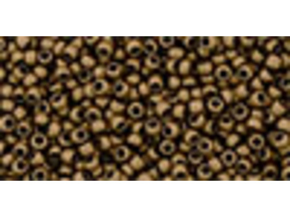 TOHO Glass Seed Bead, Size 15, 1.5mm, Frosted Bronze (Tube)