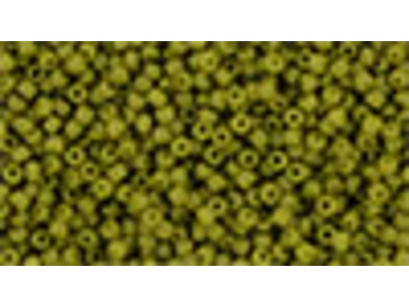 TOHO Glass Seed Bead, Size 15, 1.5mm, Semi Glazed - Olive (Tube)