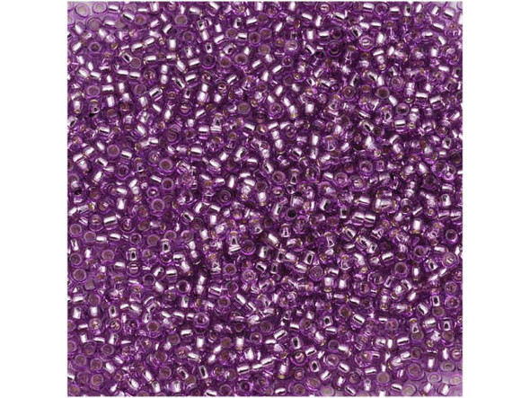 TOHO Glass Seed Bead, Size 15, 1.5mm, Silver-Lined Lt Grape (Tube)