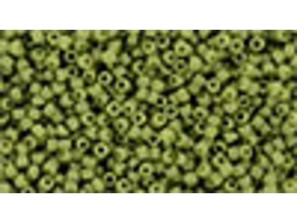 TOHO Glass Seed Bead, Size 15, 1.5mm, Semi Glazed - Honeydew (Tube)