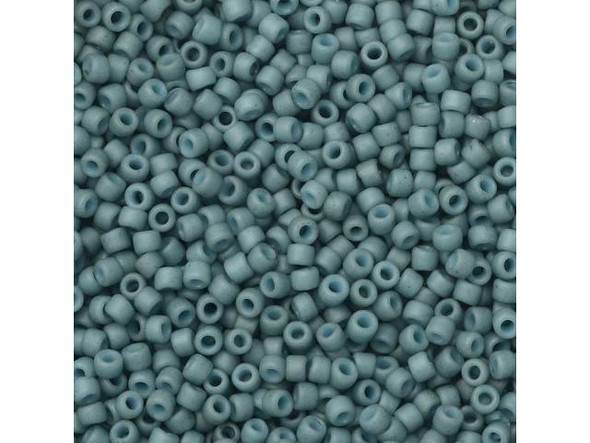 TOHO Glass Seed Bead, Size 15, 1.5mm, Semi Glazed - Blue Turquoise (Tube)