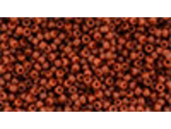 TOHO Glass Seed Bead, Size 15, 1.5mm, Semi Glazed - Burnt Orange (Tube)