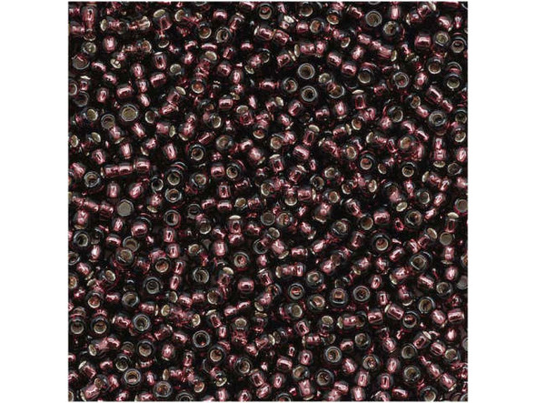 TOHO Glass Seed Bead, Size 15, 1.5mm, Silver-Lined Amethyst (Tube)