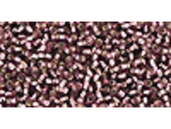TOHO Glass Seed Bead, Size 15, 1.5mm, Silver-Lined Med Amethyst (Tube)