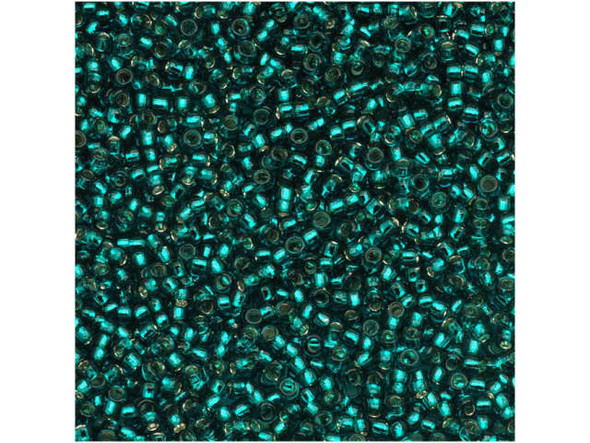 TOHO Glass Seed Bead, Size 15, 1.5mm, Silver-Lined Teal (Tube)