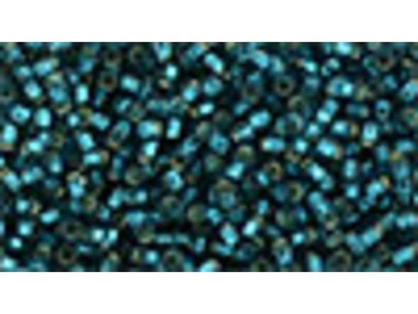 TOHO Glass Seed Bead, Size 15, 1.5mm, Silver-Lined Teal (Tube)