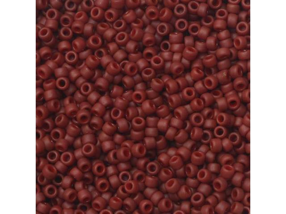 TOHO Glass Seed Bead, Size 15, 1.5mm, Semi Glazed - Dk Red (Tube)