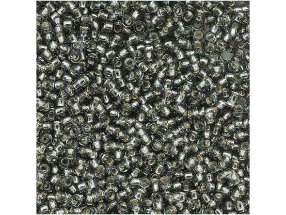 TOHO Glass Seed Bead, Size 15, 1.5mm, Silver-Lined Gray (Tube)