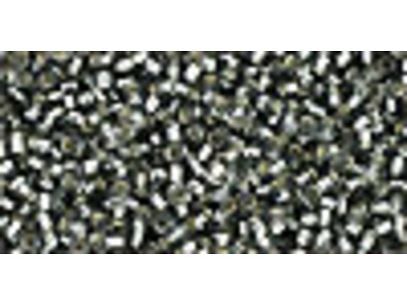 TOHO Glass Seed Bead, Size 15, 1.5mm, Silver-Lined Gray (Tube)