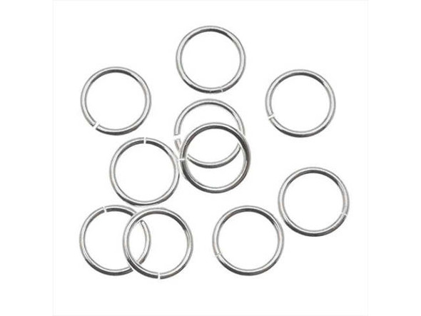 Silver-Filled Jump Ring, Round, 8mm (100 Pieces)