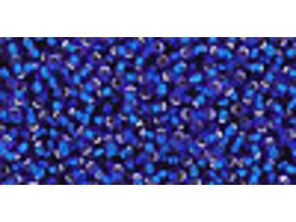 TOHO Glass Seed Bead, Size 15, 1.5mm, Silver-Lined Cobalt (Tube)