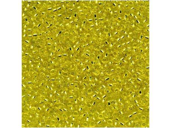 TOHO Glass Seed Bead, Size 15, 1.5mm, Silver-Lined Lemon (Tube)