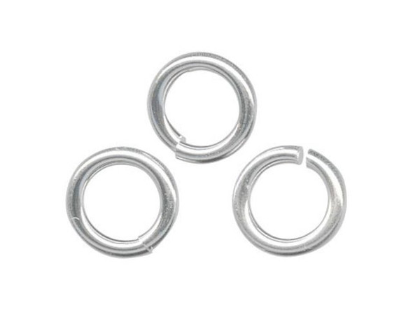 Sterling Silver Jump Ring, Round - 6mm, 18-gauge (10 Pieces)