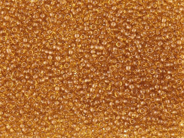 TOHO Glass Seed Bead, Size 15, 1.5mm, Transparent Topaz (Tube)