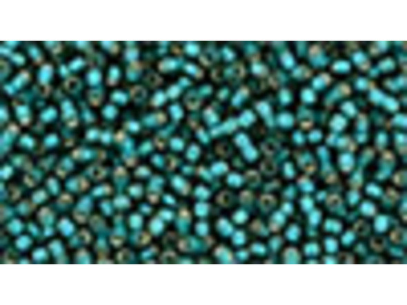 TOHO Glass Seed Bead, Size 15, 1.5mm, Silver-Lined Frosted Teal (Tube)