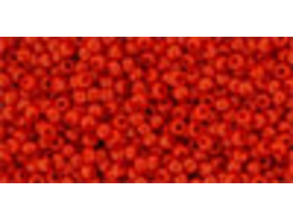 TOHO Glass Seed Bead, Size 15, 1.5mm, Opaque Pepper Red (Tube)