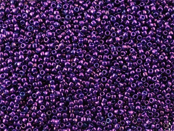 TOHO Glass Seed Bead, Size 15, 1.5mm, Higher-Metallic Grape (Tube)