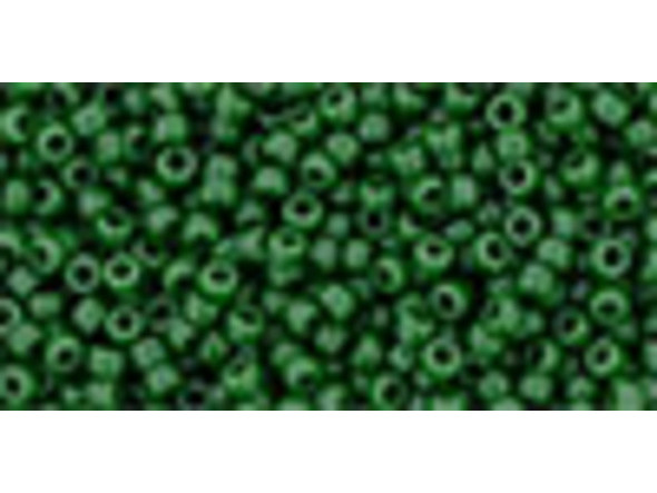 TOHO Glass Seed Bead, Size 15, 1.5mm, Opaque Pine Green (Tube)