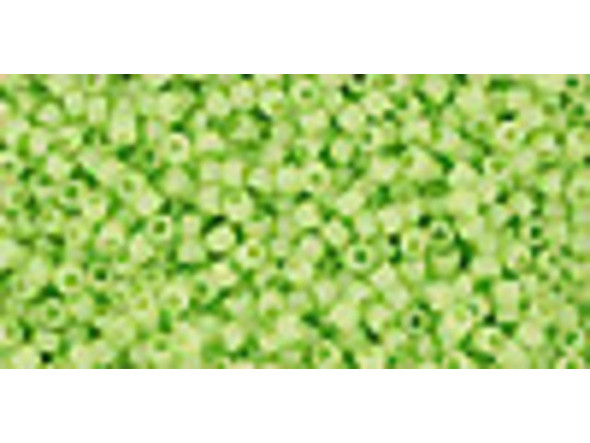 TOHO Glass Seed Bead, Size 15, 1.5mm, Opaque Sour Apple (Tube)