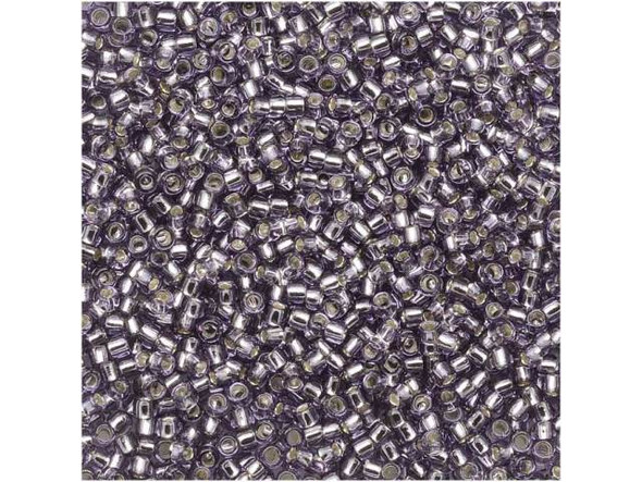 TOHO Glass Seed Bead, Size 15, 1.5mm, Silver-Lined Tanzanite (Tube)