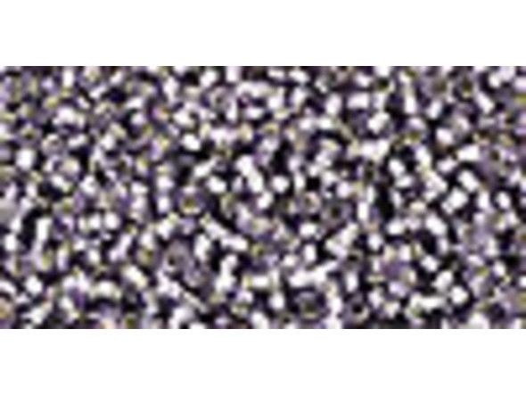 TOHO Glass Seed Bead, Size 15, 1.5mm, Silver-Lined Tanzanite (Tube)