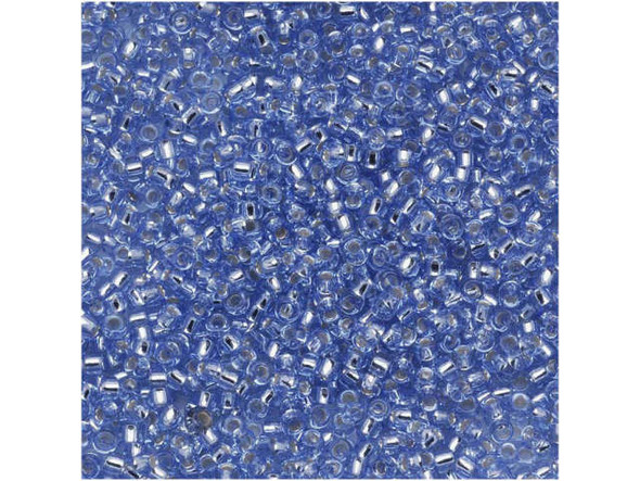 TOHO Glass Seed Bead, Size 15, 1.5mm, Silver-Lined Lt Sapphire (Tube)