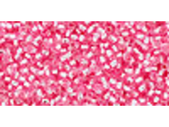 TOHO Glass Seed Bead, Size 15, 1.5mm, Silver-Lined Pink (Tube)