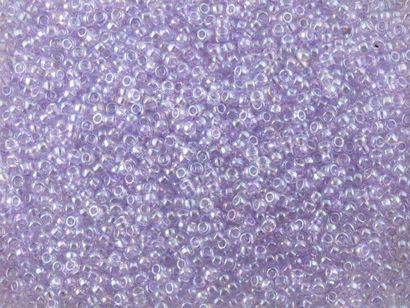 TOHO Glass Seed Bead, Size 15, 1.5mm, Transparent-Rainbow Foxglove (Tube)