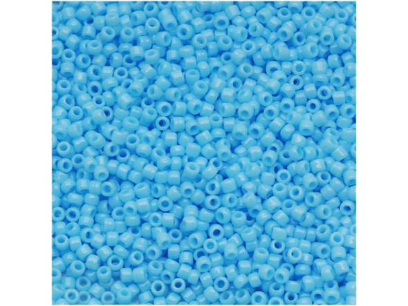 TOHO Glass Seed Bead, Size 15, 1.5mm, Opaque Blue Turquoise (Tube)