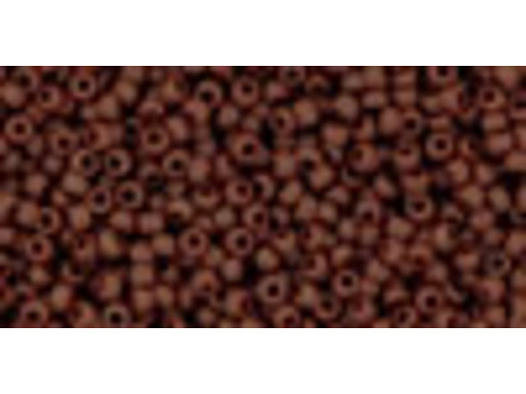 TOHO Glass Seed Bead, Size 15, 1.5mm, Opaque-Frosted Oxblood (Tube)
