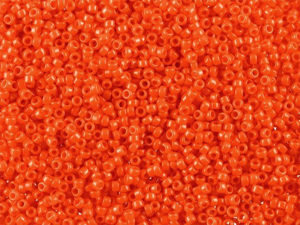 TOHO Glass Seed Bead, Size 15, 1.5mm, Opaque Sunset Orange (Tube)