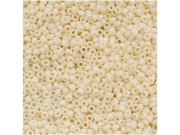 TOHO Glass Seed Bead, Size 15, 1.5mm, Opaque Lt Beige (Tube)