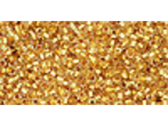 TOHO Glass Seed Bead, Size 15, 1.5mm, 24K Gold-Lined Crystal (Tube)